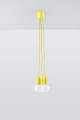 Lampa wisząca DIEGO 3 żółta E27 3x60W IP20 SL.0579 SOLLUX