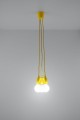 Lampa wisząca DIEGO 3 żółta E27 3x60W IP20 SL.0579 SOLLUX