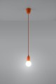 Lampa wisząca DIEGO 1 pomarańczowy  E27 1x60W IP20 SL.0584 SOLLUX