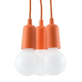 Lampa wisząca DIEGO 3 pomarańczowy  E27 3x60W IP20 SL.0585 SOLLUX