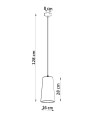 Lampa wisząca ceramiczna GULCAN E27 1x60W IP20 SL.0849 SOLLUX