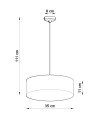 Lampa wisząca ARENA 35 czarna E27 2x60W IP20 SL.0115 SOLLUX