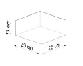 Plafon HORUS 25 czarny E27 1x60W IP20 SL.0142 SOLLUX