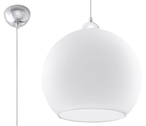 Lampa wisząca BALL biała E27 1x60W IP20 SL.0256 SOLLUX