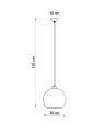 Lampa wisząca BALL biała E27 1x60W IP20 SL.0256 SOLLUX