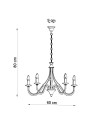 Żyrandol MINERWA 5 biały E14 5x40W IP20 SL.0214 SOLLUX