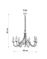 Żyrandol MINERWA 7 biały E14 7x40W IP20 SL.0215 SOLLUX