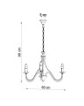 Żyrandol MINERWA 3 czarny E14 3x40W IP20 SL.0217 SOLLUX