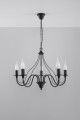 Żyrandol MINERWA 5 czarny E14 5x40W IP20 SL.0218 SOLLUX