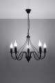 Żyrandol MINERWA 5 czarny E14 5x40W IP20 SL.0218 SOLLUX