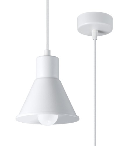 Lampa wisząca TALEJA 1 biała E27 1x60W IP20 SL.0983 SOLLUX