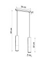 Lampa wisząca PABLO 2 biała GU10 2x40W IP20 SL.0629 SOLLUX