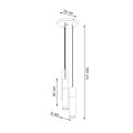 Lampa wisząca PABLO 3P czarna GU10 3x40W IP20 SL.1014 SOLLUX