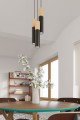 Lampa wisząca PABLO 3P czarna GU10 3x40W IP20 SL.1014 SOLLUX