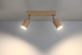 Lampa sufitowa BERG 2 naturalne drewno GU10 2x40W IP20 SL.0702 SOLLUX