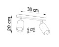 Lampa sufitowa BERG 2 naturalne drewno GU10 2x40W IP20 SL.0702 SOLLUX