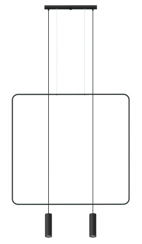 Lampa wisząca RANA 2 czarna GU10 2x40W IP20 TH.019CZ THORO