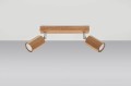 Lampa sufitowa ZEKE 2 dąb GU10 2x40W IP20 SL.1029 SOLLUX