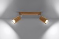 Lampa sufitowa ZEKE 2 dąb GU10 2x40W IP20 SL.1029 SOLLUX