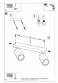 Lampa sufitowa ZEKE 2 dąb GU10 2x40W IP20 SL.1029 SOLLUX