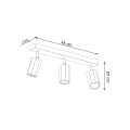 Lampa sufitowa ZEKE 3 dąb GU10 3x40W IP20 SL.1030 SOLLUX