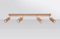 Lampa sufitowa ZEKE 4 dąb GU10 4x40W IP20 SL.1031 SOLLUX