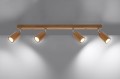 Lampa sufitowa ZEKE 4 dąb GU10 4x40W IP20 SL.1031 SOLLUX