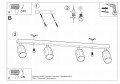 Lampa sufitowa ZEKE 4 dąb GU10 4x40W IP20 SL.1031 SOLLUX