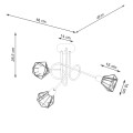 Żyrandol ARTEMIS 3S czarny E14 3x40 IP20 SL.1109 SOLLUX
