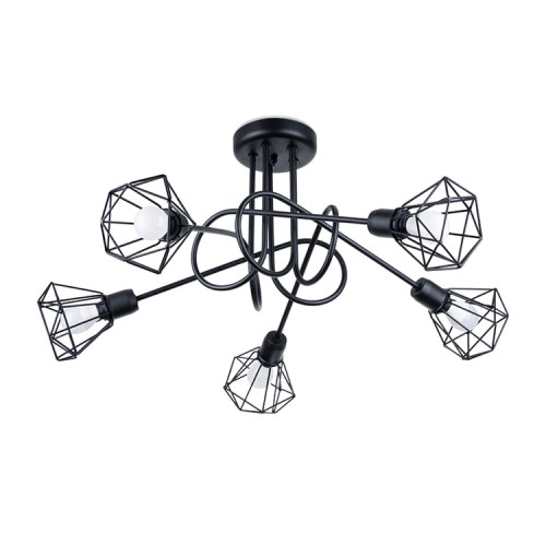 Żyrandol ARTEMIS 5S czarny E14 5x40 IP20 SL.1110 SOLLUX
