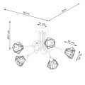 Żyrandol ARTEMIS 5S czarny E14 5x40 IP20 SL.1110 SOLLUX
