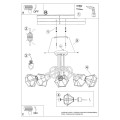 Żyrandol ARTEMIS 5S czarny E14 5x40 IP20 SL.1110 SOLLUX