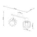 Plafon BELUCI 2 czarny E14 2x40 IP20 SL.1115 SOLLUX
