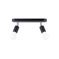 Plafon FORNES 2 czarny E27 2x60 IP20 SL.1121 SOLLUX