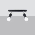 Plafon FORNES 2 czarny E27 2x60 IP20 SL.1121 SOLLUX