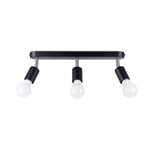 Plafon FORNES 3 czarny E27 3x60 IP20 SL.1122 SOLLUX