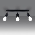 Plafon FORNES 3 czarny E27 3x60 IP20 SL.1122 SOLLUX