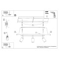 Plafon FORNES 3 czarny E27 3x60 IP20 SL.1122 SOLLUX