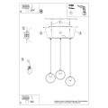 Lampa wisząca TITRAN 3 biała E27 3x60 IP20 SL.1138 SOLLUX