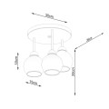 Żyrandol ALINO 3 czarny E27 3x60 IP20 SL.1140 SOLLUX