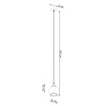 Lampa wisząca ALINO 1 czarna E27 1x60 IP20 SL.1141 SOLLUX