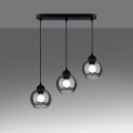Lampa wisząca ALINO 3 czarna E27 3x60 IP20 SL.1142 SOLLUX