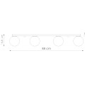 Plafon YOLI 4 czarny G9 4x12 IP20 SL.1154 SOLLUX