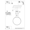 Lampa wisząca RIO 110 złota LED 4000K LED 1x70 IP20 TH.171 THORO