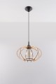 Lampa wisząca MANDELINO naturalne drewno E27 1x60W IP20 SL.0392 SOLLUX