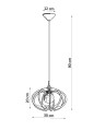 Lampa wisząca MANDELINO naturalne drewno E27 1x60W IP20 SL.0392 SOLLUX