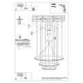Żyrandol RIO 3 55/78/110 złoty LED 3000K LED 1x150 IP20 TH.173 THORO