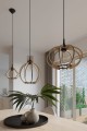 Lampa wisząca MANDELINO naturalne drewno E27 1x60W IP20 SL.0392 SOLLUX