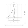 Żyrandol RIO 3 55/78/110 biały LED 4000K LED 1x150 IP20 TH.271 THORO