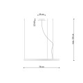 Lampa wisząca RIO 78 złoty połysk LED 3000K LED 1x50 IP20 TH.246 SOLLUX